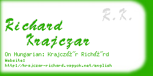 richard krajczar business card